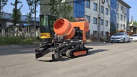 Mini Bétonnière sur Chenilles de Qualité Industrielle avec Unité de Puissance Importée, Malaxeur Compact à Tambour pour Petits Projets de Construction et de Rénovation