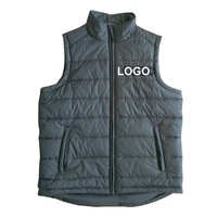 Chaleco Acolchado de Invierno para Hombre, Resistente al Viento y Transpirable, con Patrón a Cuadros, Cuello Mao, Cierre de Cremallera, Prenda Exterior Ecológica