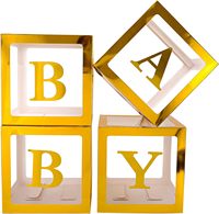 Boîtes de décoration pour baby shower, blocs BABY pour la fête sur le thème du baby shower, fournitures pour la fête de révélation du sexe