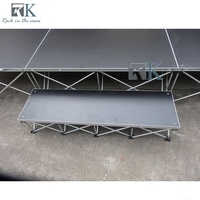 Système de scène pliable en aluminium, hauteur 40 cm, plateau en contreplaqué de 30 mm