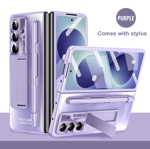 เคส AG Matte ชุบเคลือบเงาแบบ 2 in 1 พร้อมที่เก็บปากกา <span class=keywords><strong>S</strong></span> <span class=keywords><strong>Pen</strong></span> และขาตั้ง ป้องกันรอยนิ้วมือ กันกระแทก สำหรับ Samsung Z Fold 8 รุ่นใหม่ ขายดี - Product Image 4