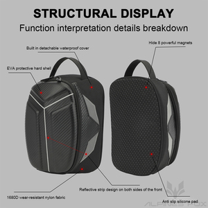 Borsa Impermeabile per Moto, Multifunzione, Riflettente, per Sedile Posteriore, Borsa da Serbatoio, Zaino da Viaggio per Esterni - Product Image 4