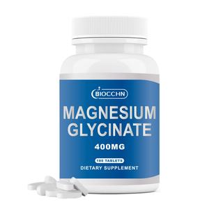 Complément de glycinate de magnésium en marque privée OEM, comprimés et capsules de magnésium 400 mg, aide au sommeil et soutien à la relaxation musculaire - Product Image 1