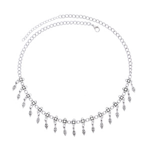 Collar de aleación minimalista con borla y cadena de bambú, estilo antiguo kazajo, accesorio étnico, regalo de <span class=keywords><strong>Kashgar</strong></span>, con diseño de retrato - Product Image 5