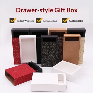 Scatola <span class=keywords><strong>Regalo</strong></span> Rettangolare Nera Personalizzata in Carta Kraft <span class=keywords><strong>e</strong></span> Pelle Bovina per Confezioni <span class=keywords><strong>di</strong></span> Tè ed Erbe, Realizzata su Ordinazione - Product Image 2