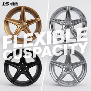Jantes forgées en alliage 5x112 5x120 pour berlines et SUV de luxe, finition concave profonde noir mat, gris anthracite, <span class=keywords><strong>chrome</strong></span>, jantes de rechange pour voitures - Product Image 3