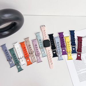 BEEFLYPOWER <span class=keywords><strong>Bracelet</strong></span> de montre en silicone respirant coloré en forme de donut pour <span class=keywords><strong>Apple</strong></span> IWatch Series 11 10 9 8 <span class=keywords><strong>3</strong></span> SE ultra 2 - Product Image 1
