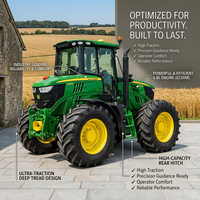 Tractores John Deere 6J-2104(G4) con Motores Confiables de 50 HP y Tracción en las 4 Ruedas, Gran Rendimiento, 1 Año de Garantía a Precios Económicos