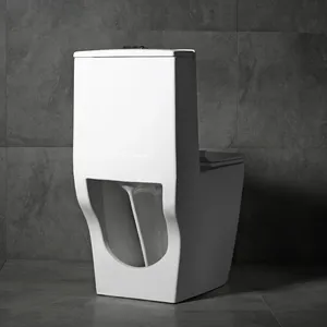 American Style Ceramic Siphonic S-trap Floor Mounted Wc Toilet 1 Piece Round Toilets For Bathroom Toilet Bowl