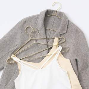 Cintres en acier inoxydable doré mat de qualité supérieure, cintres métalliques pour chemises et robes, porte-vêtements métallique pour vestes, pantalons et jupes - Product Image 4