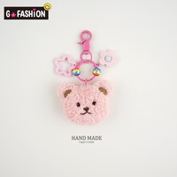 Mignon doux peluche mini ours en peluche porte-clés dessin animé lapin lapin poupée jouets pendentif à breloque porte-clés porte-clés sac à dos