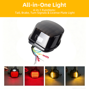 Luz Trasera LED Multifunción, Luz de Matrícula, Luz de Señal de Giro para Modificación de Motocicletas Harley XL883/1200 Glide - Product Image 3