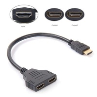 Câble adaptateur de séparation HDMI mâle à double HDMI femelle, séparateur de 1 à 2 voies, pour ordinateur portable et moniteur de télévision