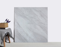 Carrelage en porcelaine pleine masse effet marbre Foshan 1000x1000mm, gris brillant, grand format 1m, pour projets résidentiels et commerciaux