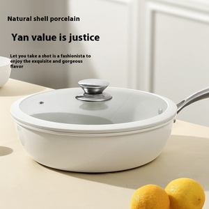 Kleine Weiße Koreanische Antihaft-Bratpfanne für den Haushalt, Gesundheits-Wok, Universeller Kochtopf, Allzweck-Geschenkpfanne - Product Image 2