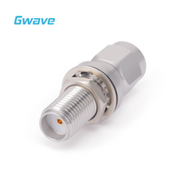 Adaptateur SMA mâle vers SMA femelle haute fréquence 27 GHz, RF, en acier inoxydable, ondes millimétriques, VSWR <1.15, impédance 50 Ohm, pour test en laboratoire