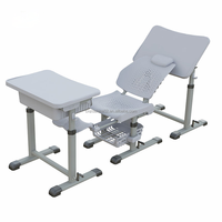 Conjunto de Escritorio y Silla Escolar Ergonómica Zoshine con Altura Ajustable, Respaldo Reclinable y Reposacabezas para el Estudio de Estudiantes en el Aula