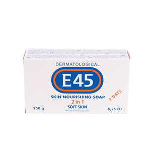 Jabón Nutritivo Dermatológico E45 2 en 1, Barra Corporal Exfoliante para Piel Suave, 250g 8.75oz, 7 Días de Hidratación, Limpieza Facial - Product Image 4