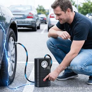 Mini pompe à air électrique AIBO 45W 10A, alimentation par allume-cigare, gonfleur de pneus de voiture portable, gonflage rapide - Product Image 1