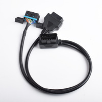 Câble d'extension OBD2 universel 16 broches 16 cœurs 1 entrée 2 sorties, faisceau de connexion de diagnostic automobile pour scanner ELM327 de voiture