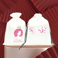 Kit d'emballage de perruque de haute qualité Sac à poussière en satin personnalisé + Étiquette adhésive pour le stockage des extensions de cheveux