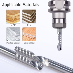 ดอกกัดโซลิดคาร์ไบด์แบบใบมีดเดี่ยว ขนาด 6x12x50 มม. ก้าน 6 มม. สำหรับงานไม้ อะคริลิก ACP ไม้เนื้อแข็ง MDF - Product Image 2