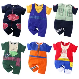 Vêtements de modélisation de dessin animé japonais d'été Offre Spéciale, barboteuse à manches courtes de dessin animé mignon pour bébé