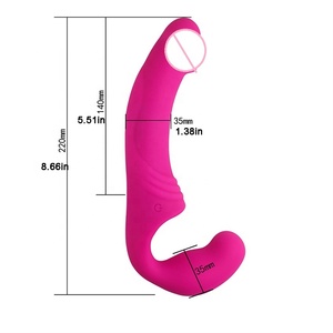 Vibromasseur sans bretelles pour lesbiennes, 10 Modes, gode, jouets sexuels à double moteur - Product Image 4