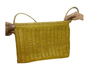 Sac fourre-tout en cuir tressé grande capacité Liset, sac à bandoulière ouvert en cuir véritable pour le quotidien et les voyages - Product Image 1