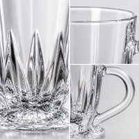 Venta directa de fábrica Vasos de gran capacidad Mango resistente al calor Taza de vidrio alto Vino Leche Jugo Cerveza-Más compras Más descuentos