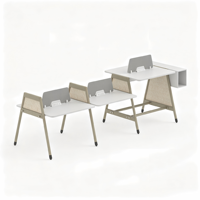Table de travail modulaire pour bureau, bureau ouvert pour personnel avec gestion des câbles, mobilier de bureau commercial