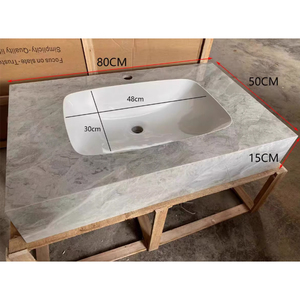 Encimera de Baño de Piedra Artificial Moderna, Piedra Sinterizada, para Proyectos de Hoteles y Hogares, Ecológica, Duradera, <span class=keywords><strong>Precio</strong></span> Económico - Product Image 1