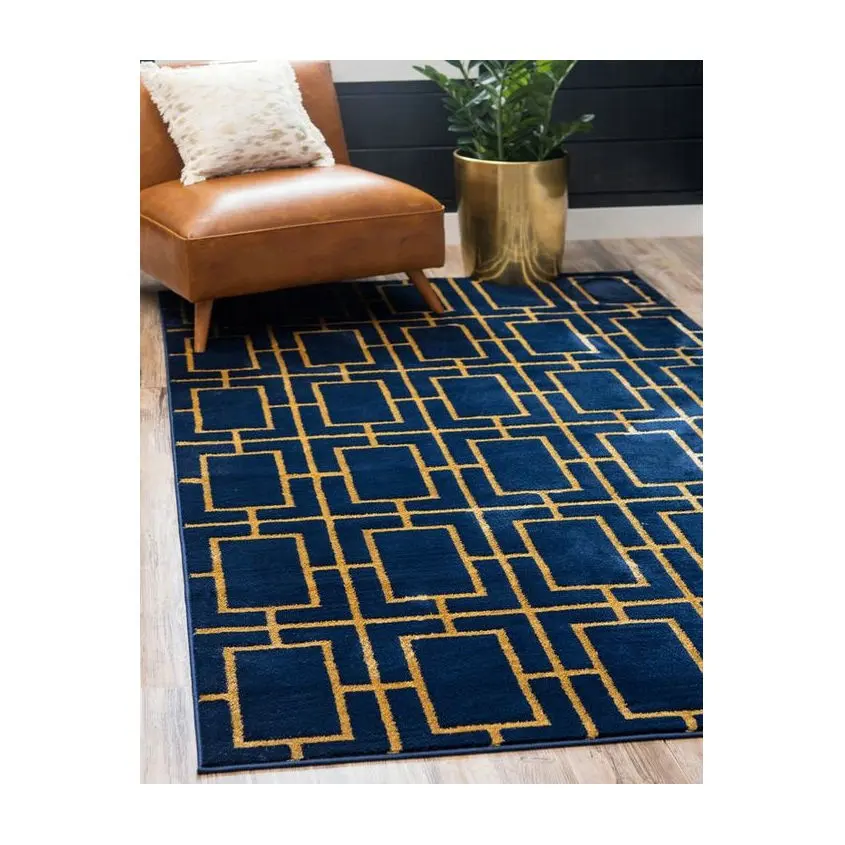 Geometrik desen kilim oturma odası yün halı