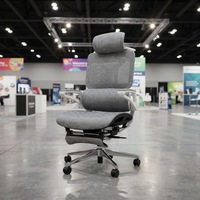 Chaise de jeu ergonomique moderne à dossier haut en maille, avec appui-tête réglable et rapport BIFMA, pour usage au bureau et en atelier (vente en gros)