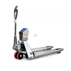 Carro de Paletización Manual de Acero Inoxidable 304 de Grado Alimenticio, Ruedas de PU Resistentes a la Corrosión, Báscula Digital Personalizada Incluida - Product Image 2