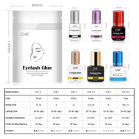 Colle à cils vegan et sans cruauté, super résistante, séchage rapide, imperméable, longue durée (7-8 semaines)