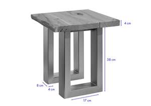 Mesita de noche moderna de dormitorio de madera hecha a mano con 2 cajones-Gabinete de almacenamiento de cabecera - Product Image 3