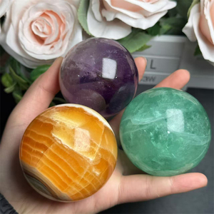 Precio al por mayor Esfera de cuarzo de cristal <span class=keywords><strong>Bola</strong></span> de fluorita verde Esfera de cuarzo rosa para la venta - Product Image 4