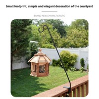Support de suspension en fer forgé robuste thermolaqué vert pour balcon et cour, pour panier de fleurs et pot suspendu