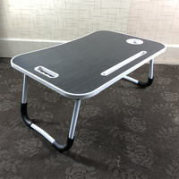 Plateau de lit pour ordinateur portable en bois et bureau debout pliable avec porte-gobelet, construction en MDF portable multicolore