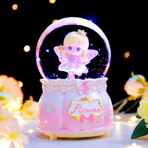 Nueva Caja Musical Giratoria con Bola de Cristal de Princesa de Flores, Linda y de Ensueño, Pequeño Artículo Decorativo, Exquisito Regalo Pequeño, Un Solo Pieza - Product Image 2