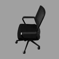 Chaise de bureau ergonomique moderne noire haute design réglable avec maille rotative pour meubles de laboratoire