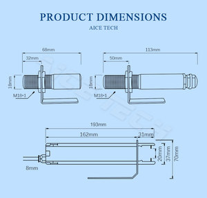 Termômetro Infravermelho Sem Contato Alta Precisão IP65 Saída 4-20mA 0-10V 316L Industrial OEM/ODM Personalizado - Product Image 4