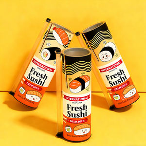 Contenant Push Pop pour Sushi, Tube Cylindrique en Plastique, Emballage Alimentaire en Papier de Qualité Alimentaire, Push Pop pour Sushi - Product Image 4