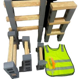 Bloques apilables con forma de letra y bloques grandes, juguetes de ciudad, juegos de construcción para niños - Product Image 4