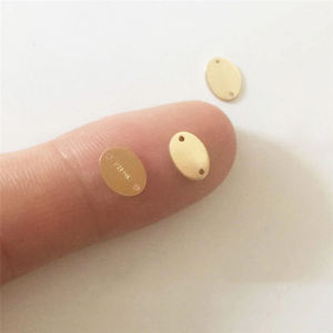 1/20 14K штампованные ювелирные изделия, 7,3*5,5 мм, овальный разъем с двойными отверстиями, аксессуары для изготовления браслетов своими руками - Product Image 5