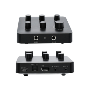 Uhf <span class=keywords><strong>DSP</strong></span> Echo Dual Channel chuyên nghiệp không dây karaoke Hệ thống microphone kỹ thuật số Mixer cho TV thông minh Nhà thờ âm nhạc bên vui vẻ - Product Image 3