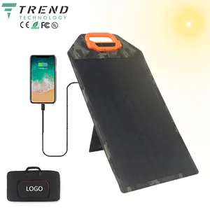 TREND Großhandel Custom 25W 10W 15W Hoch effiziente wasserdichte Camping-Solarmodule/flexible tragbare faltbare Solarmodule