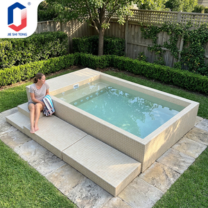 Garden & Family Swimming Spa Cold Plunge Bathtub, Fiberglass Above-Ground <b>Pool</b> with Lounge Chairs <b>Pool</b> - Product Image 3