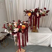 IFG Großhandel Handgefertigte 60cm Seiden-Kunstrosen Weinrot Moderner Hintergrund für Hochzeiten, Muttertag & Weihnachtsveranstaltungen